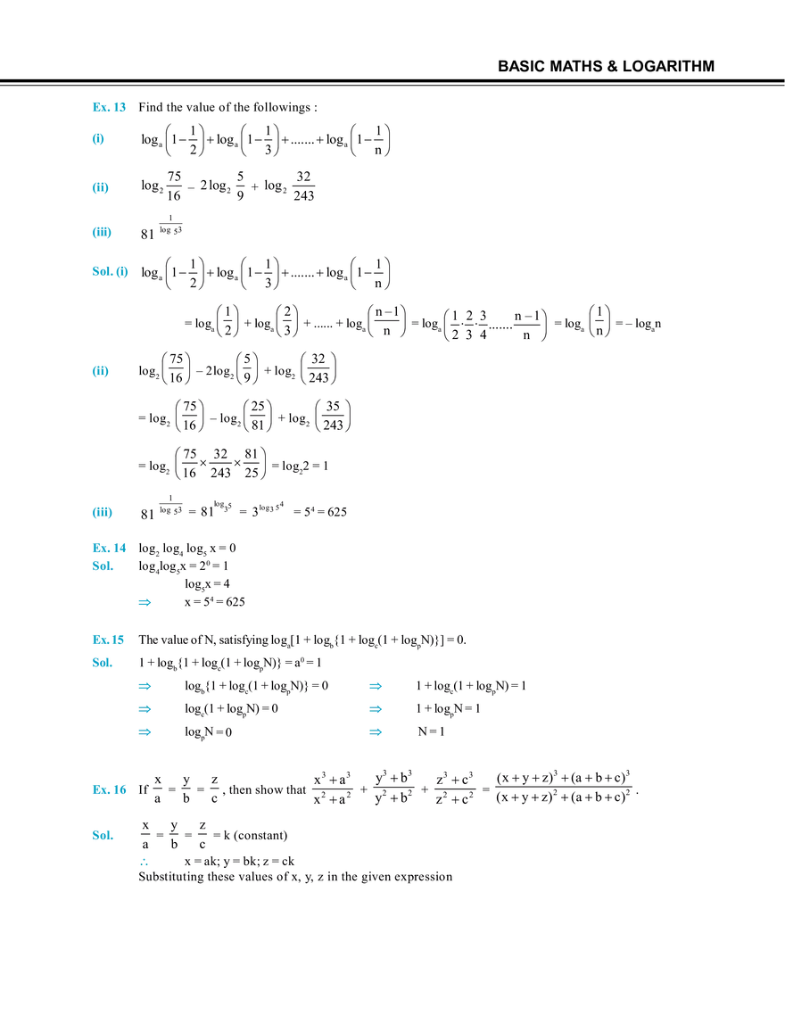 Basic Maths & Logarithm Solved Examples - Page 5