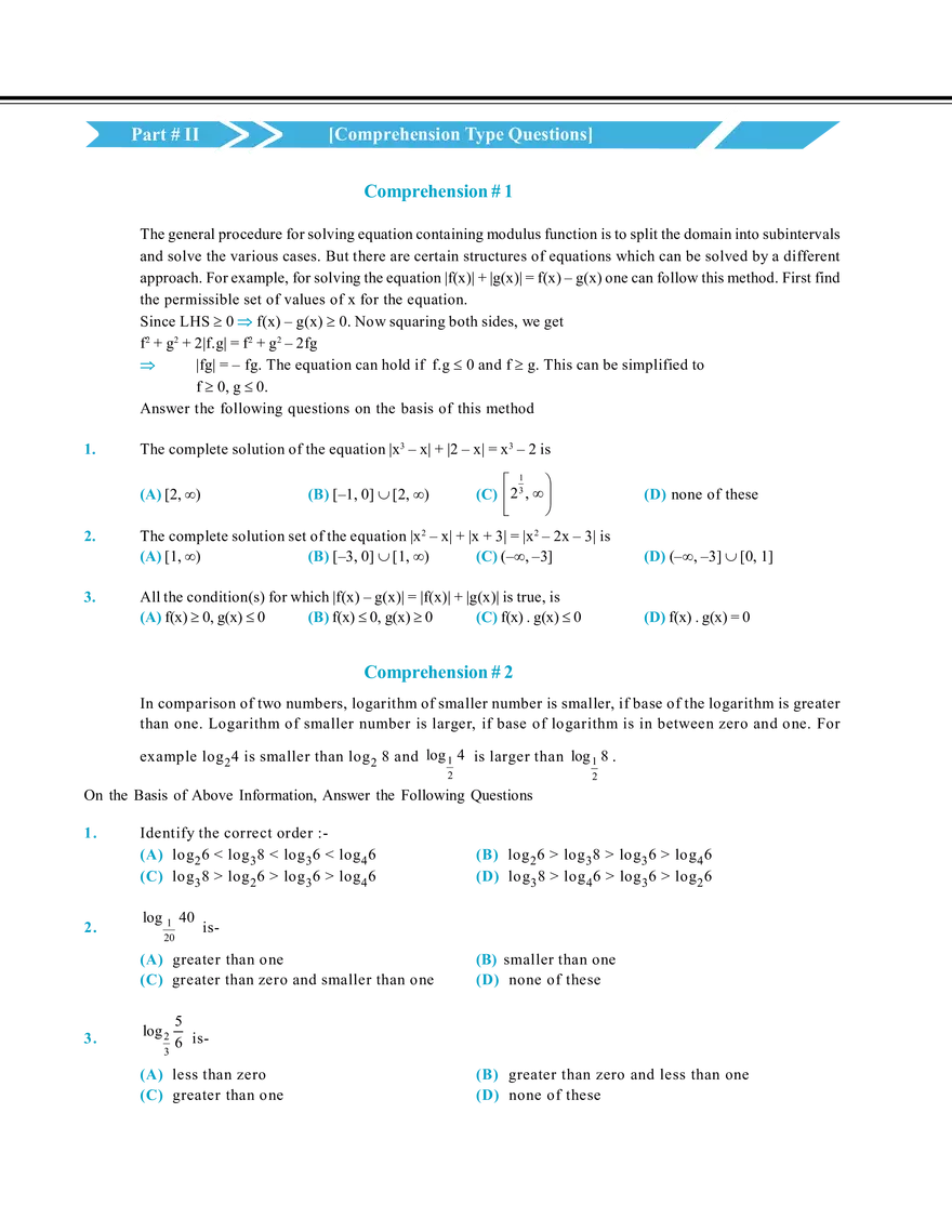 Basic Maths & Logarithm Exercise # 3 - Page 2