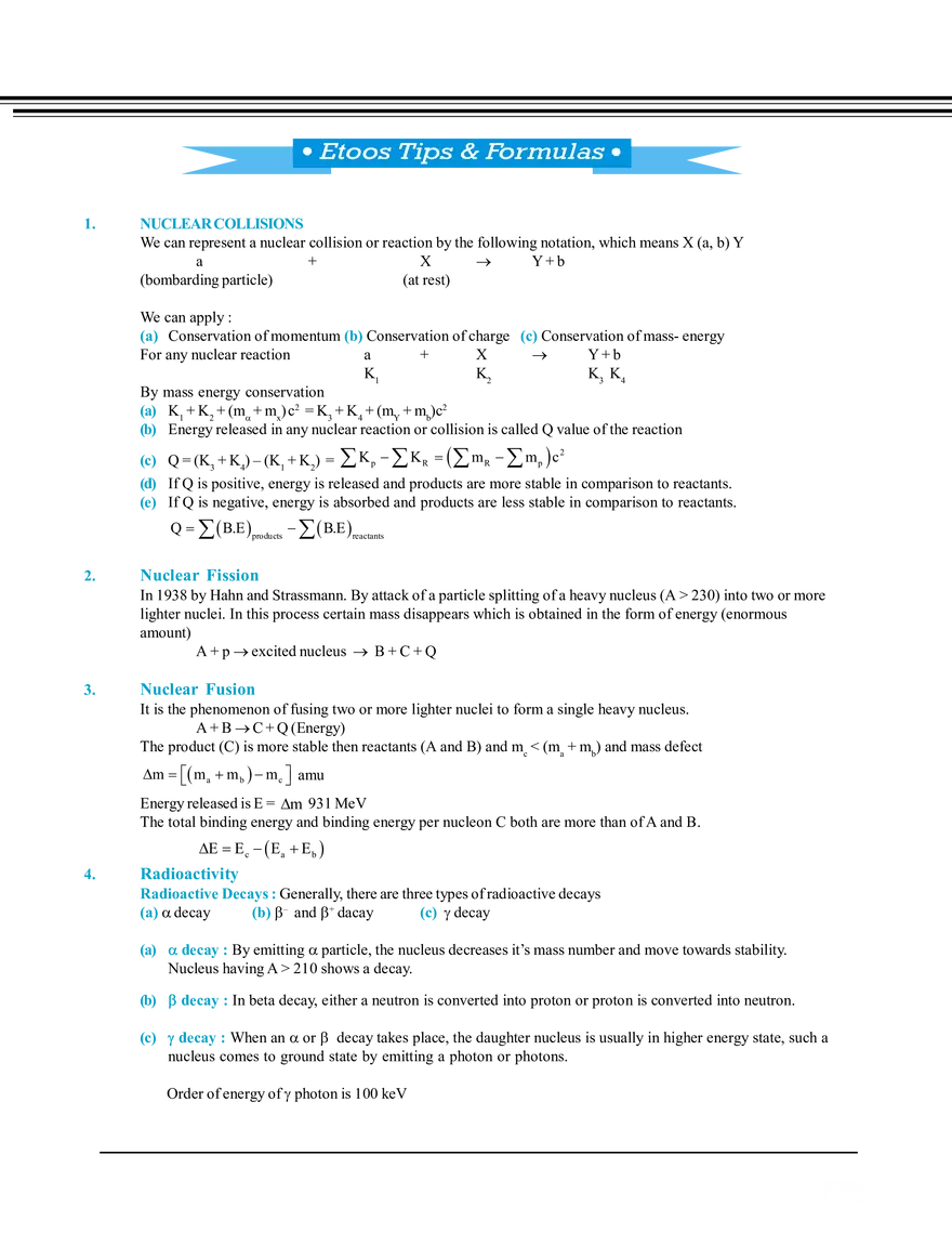 Etoos Tips and Formulas - Page 1