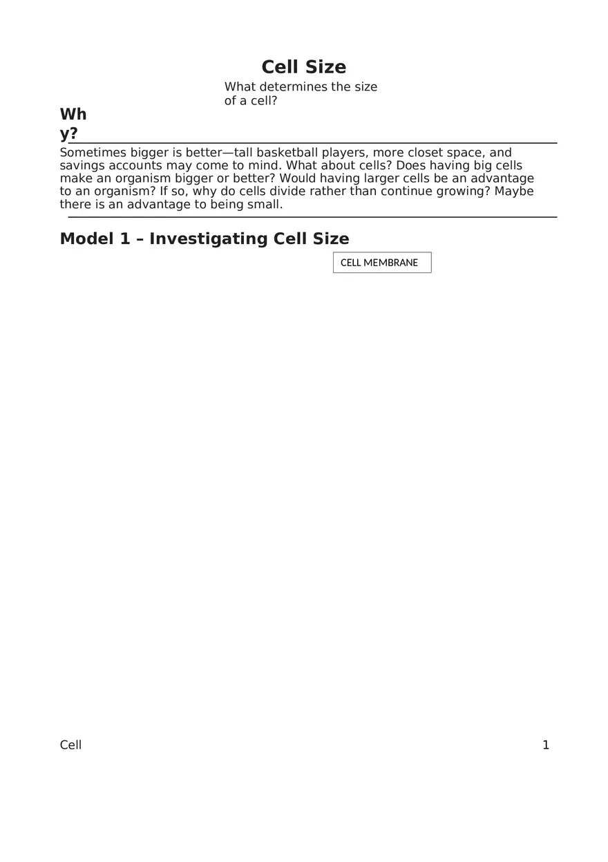 Cell Size Key - Page 1