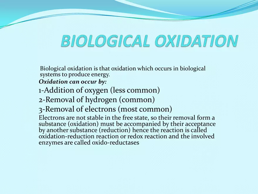 Biological Oxidation - Page 1
