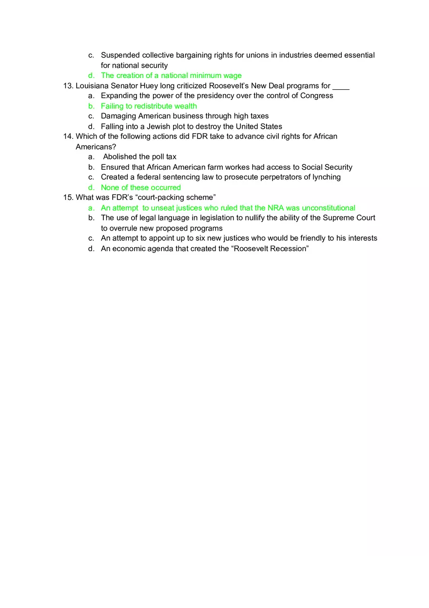 Ch.23 - The Great Depression Quiz - Page 3