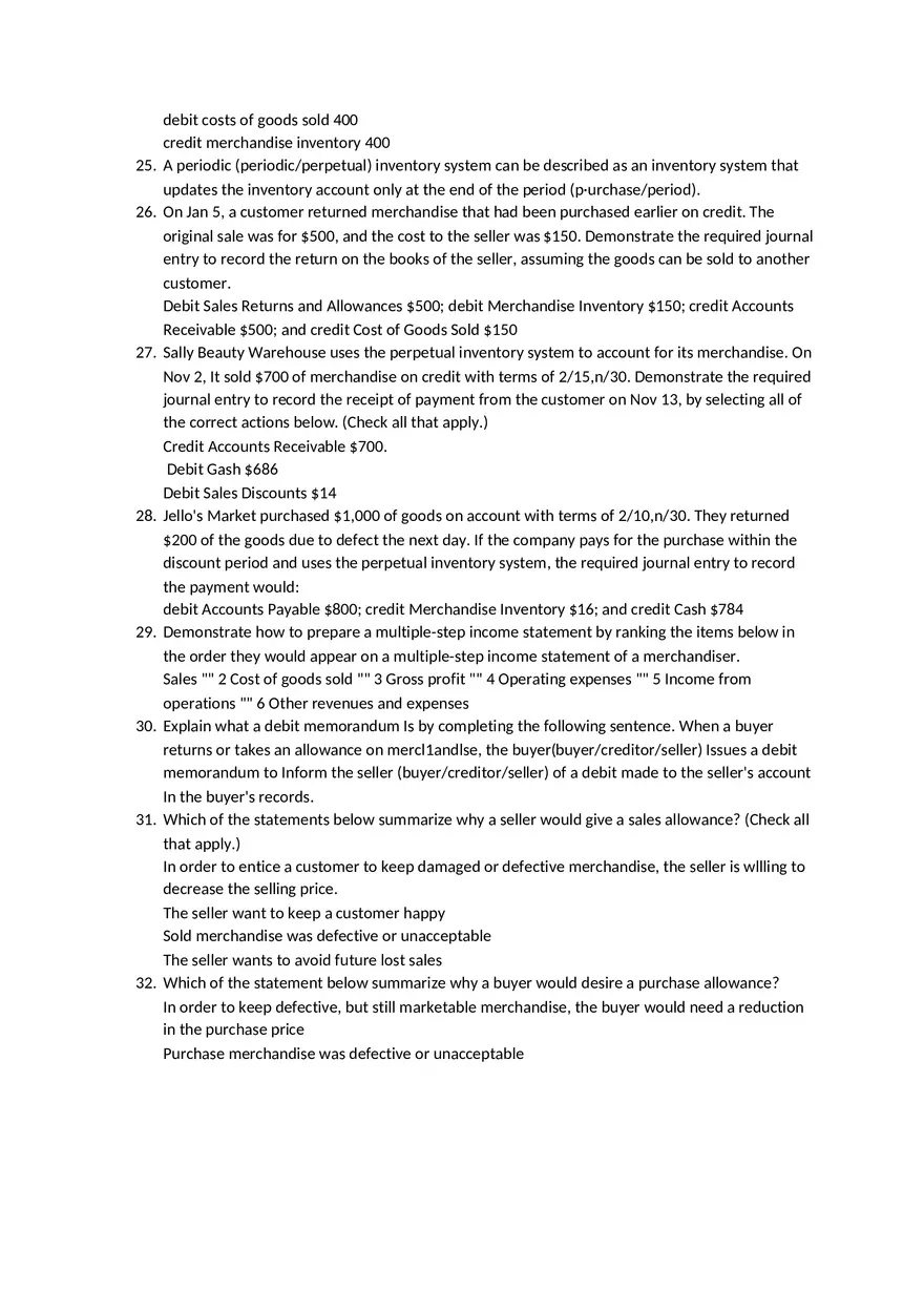 Determine Which of the Following Statements about Merchandise is Correct - Page 3