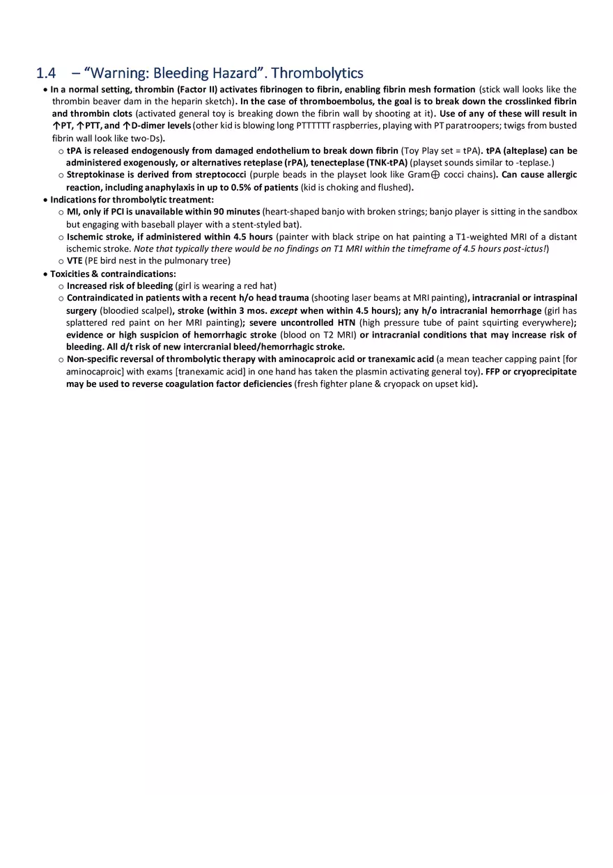 Warning Bleeding Hazard  Thrombolytics - Page 1