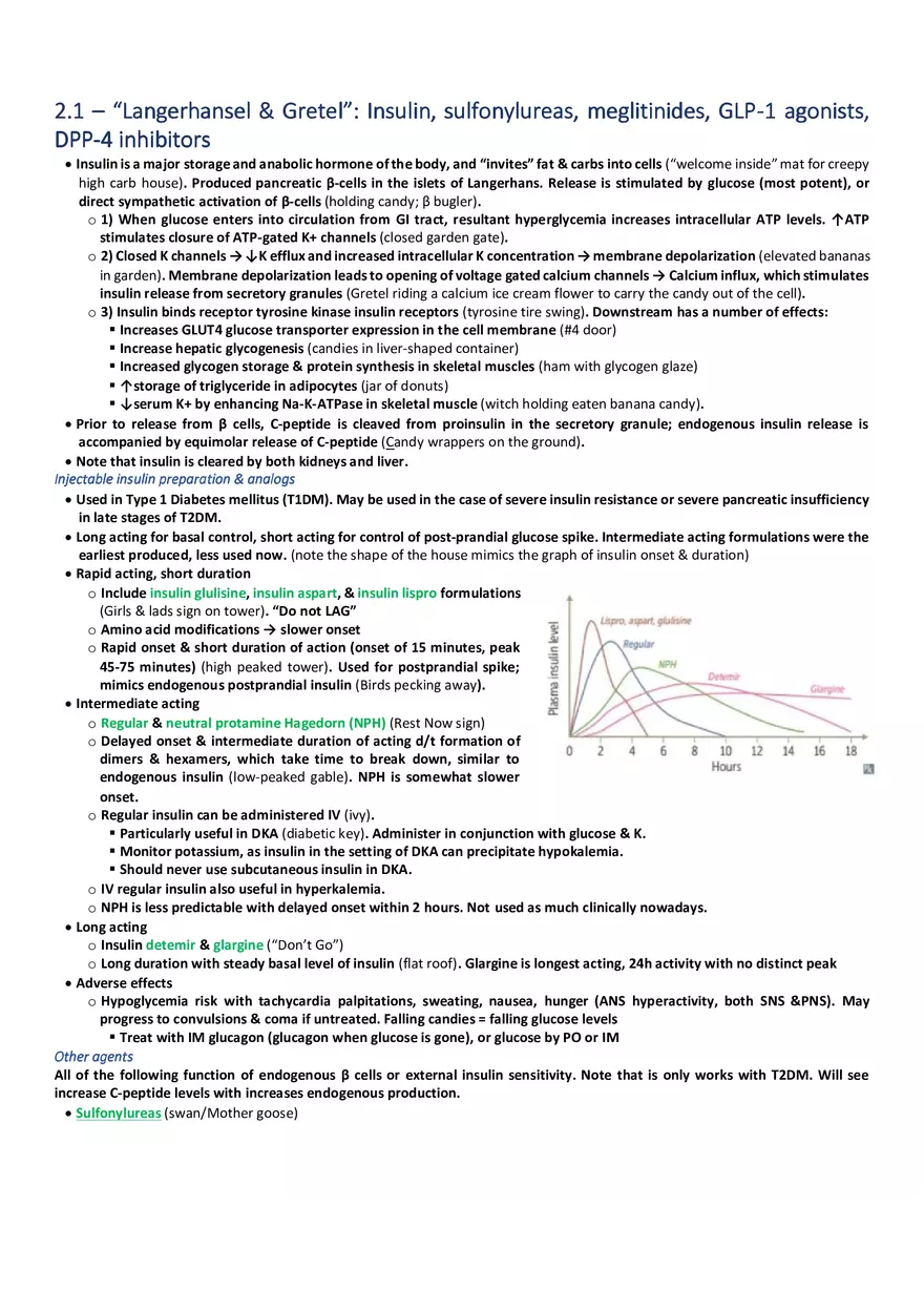Langerhansel & Gretel  Insulin, Sulfonylureas, Meglitinides, GLP-1 Agonists, DPP-4 Inhibitors - Page 1