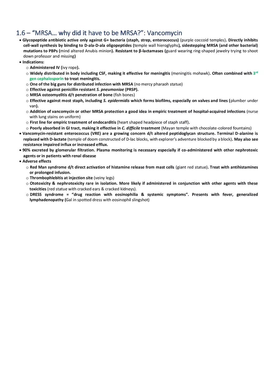 MRSA… Why Did It Have to Be MRSA  Vancomycin - Page 1