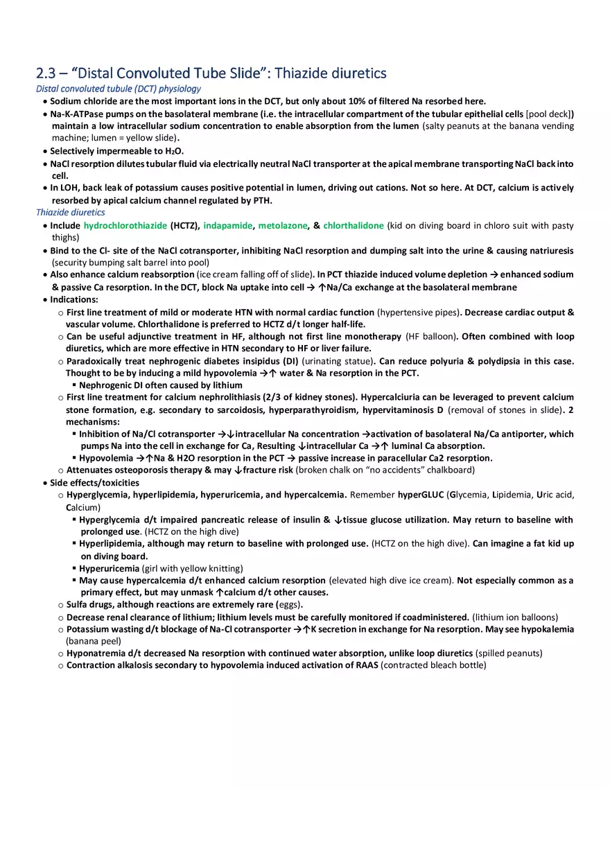 Distal Convoluted Tube Slide  Thiazide Diuretics - Page 1