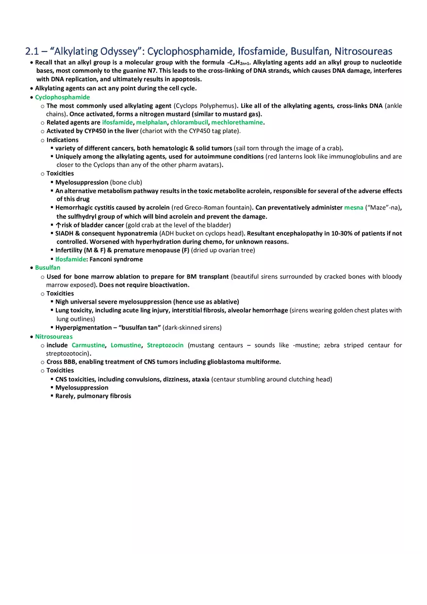 Alkylating Odyssey  Cyclophosphamide, Ifosfamide, Busulfan, Nitrosoureas - Page 1