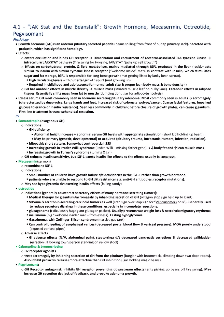 JAK Stat and the Beanstalk  Growth Hormone, Mecasermin, Octreotide, Pegvisomant - Page 1