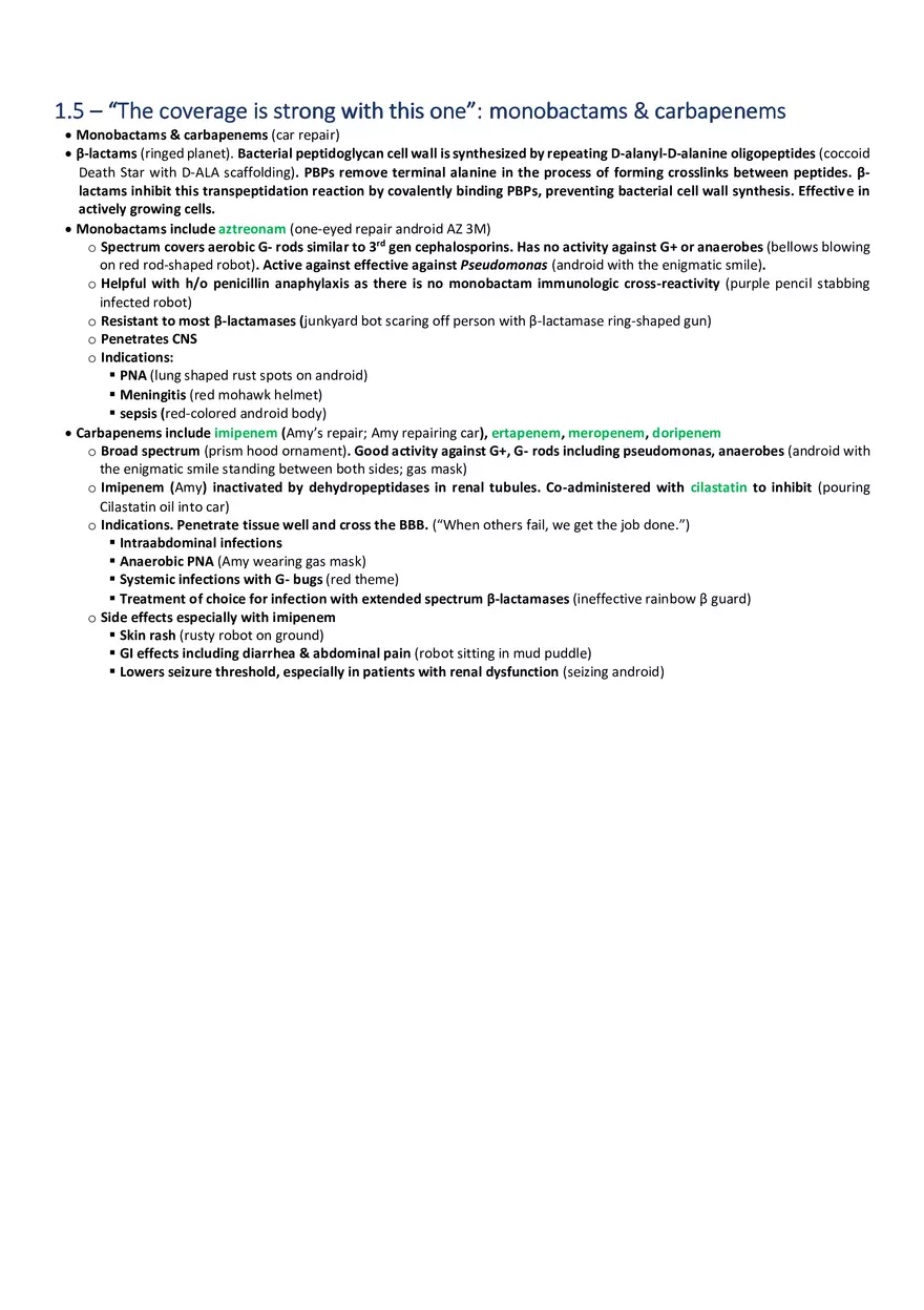 The Coverage is Strong with This One  Monobactams & Carbapenems - Page 1