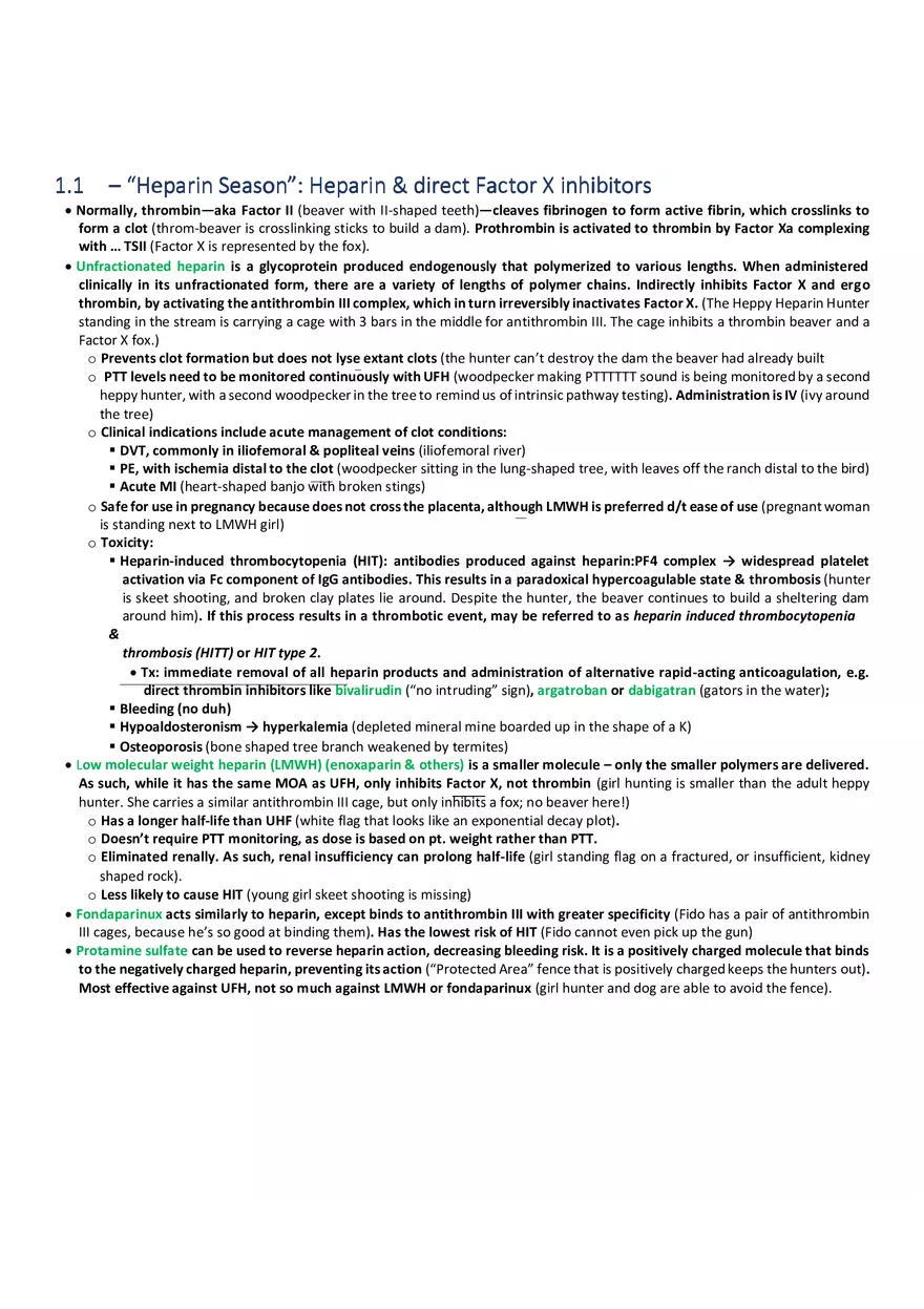 Heparin Season  Heparin & Direct Factor X Inhibitors - Page 1