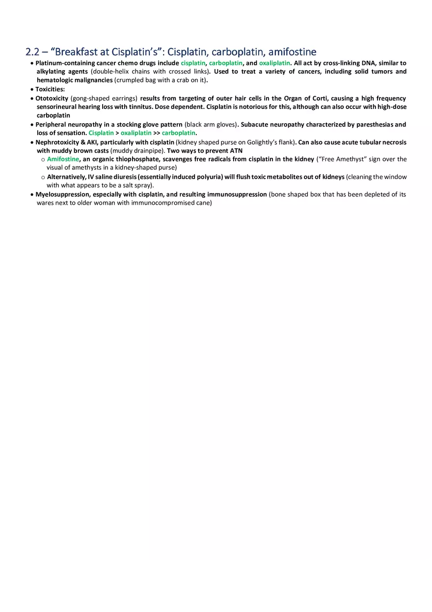 Breakfast at Cisplatin’s  Cisplatin, Carboplatin, Amifostine - Page 1