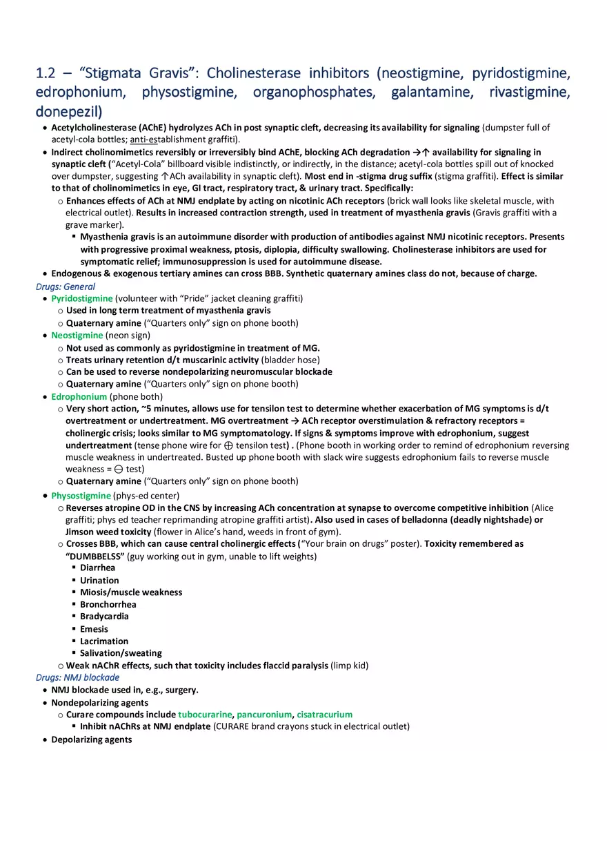 Stigmata  Gravis  Cholinesterase  Inhibitors - Page 1