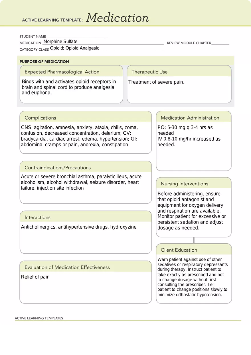 Morphine Sulfate - Page 1