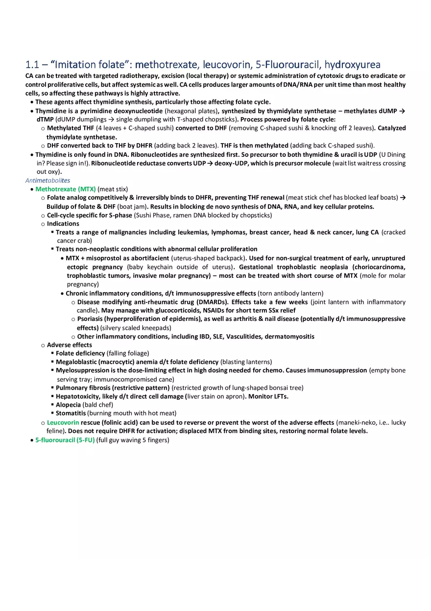 Imitation Folate  Methotrexate, Leucovorin, 5-Fluorouracil, Hydroxyurea - Page 1