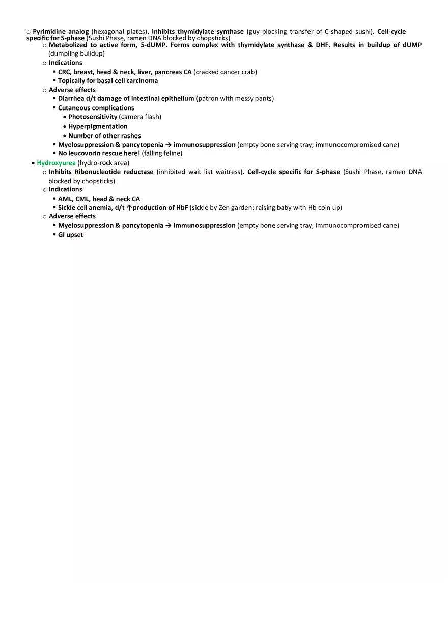 Imitation Folate  Methotrexate, Leucovorin, 5-Fluorouracil, Hydroxyurea - Page 2