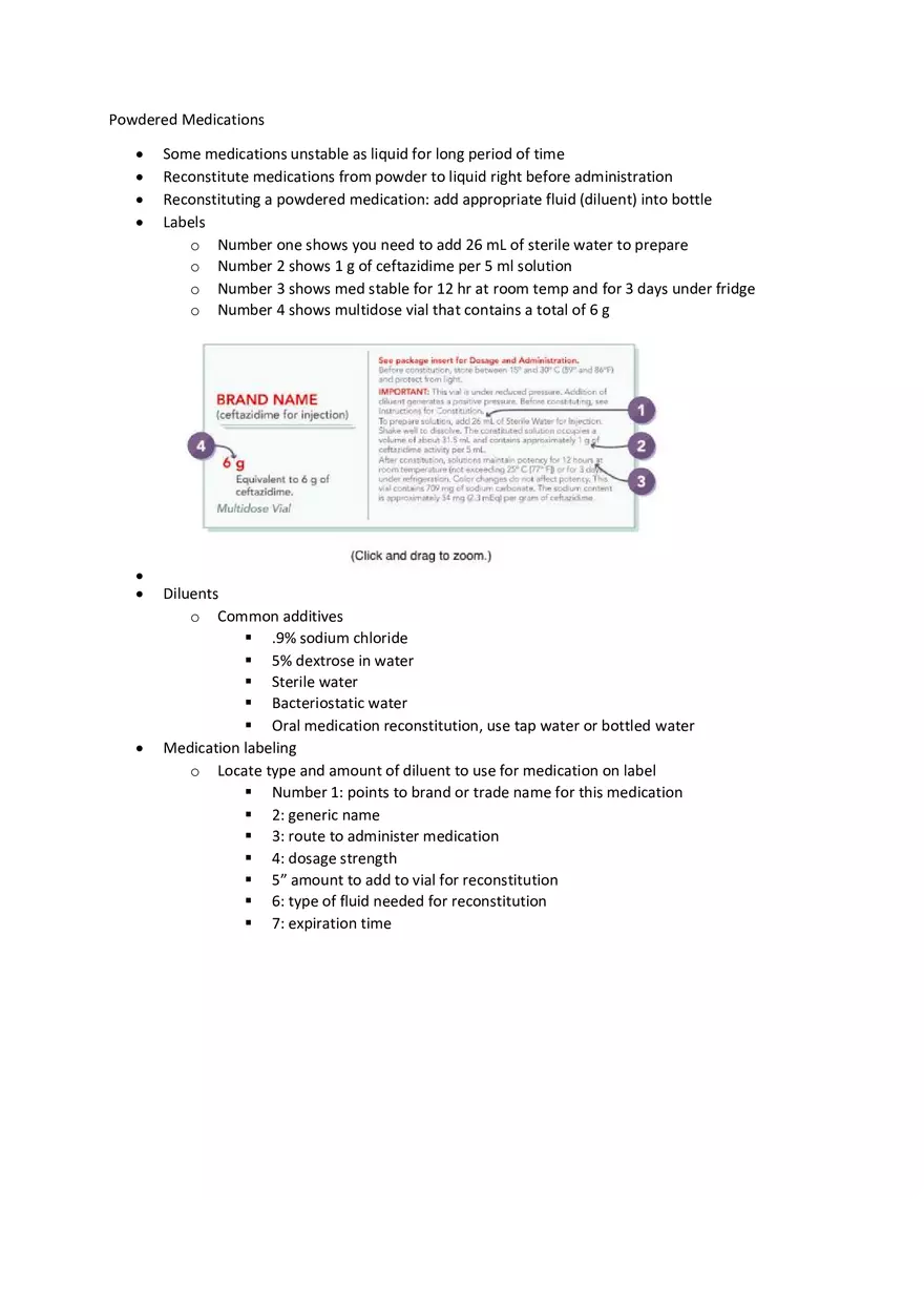 Powdered Medications Notes - Page 1