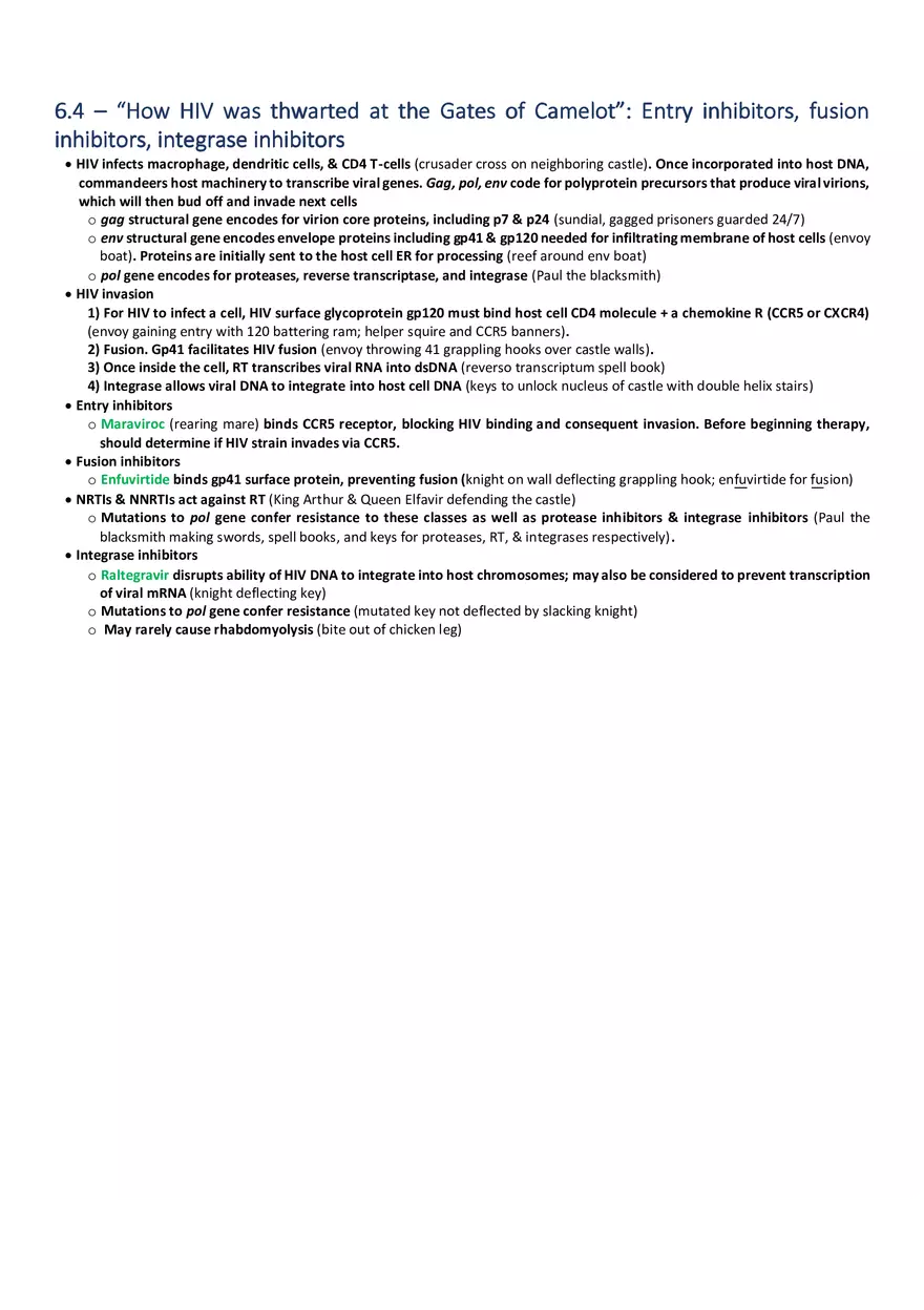 How HIV was thwarted at the Gates of Camelot  Entry Inhibitors, Fusion Inhibitors, Integrase Inhibitors - Page 1