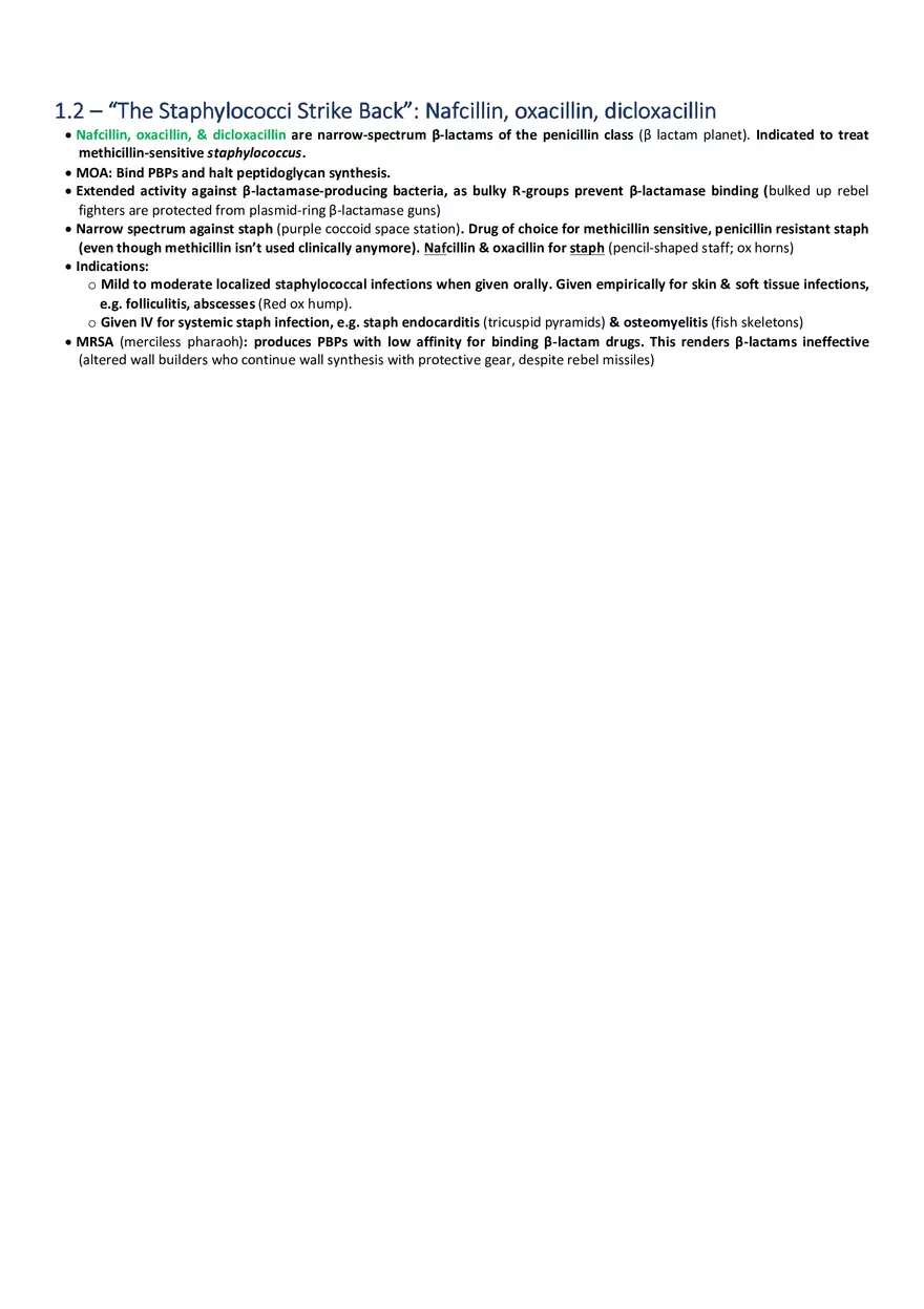 The Staphylococci Strike Back  Nafcillin, Oxacillin, Dicloxacillin - Page 1