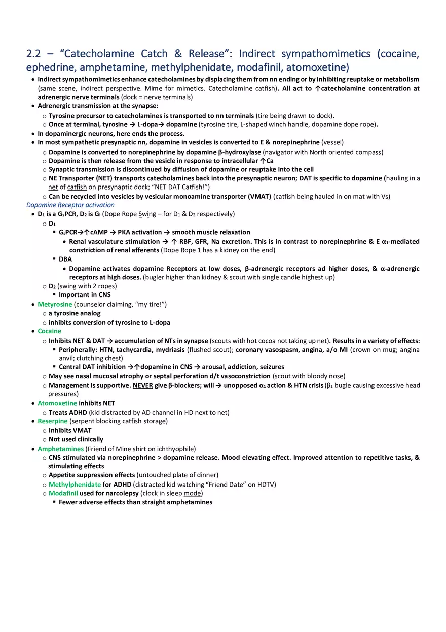 Catecholamine Catch & Release  Indirect Sympathomimetics - Page 1