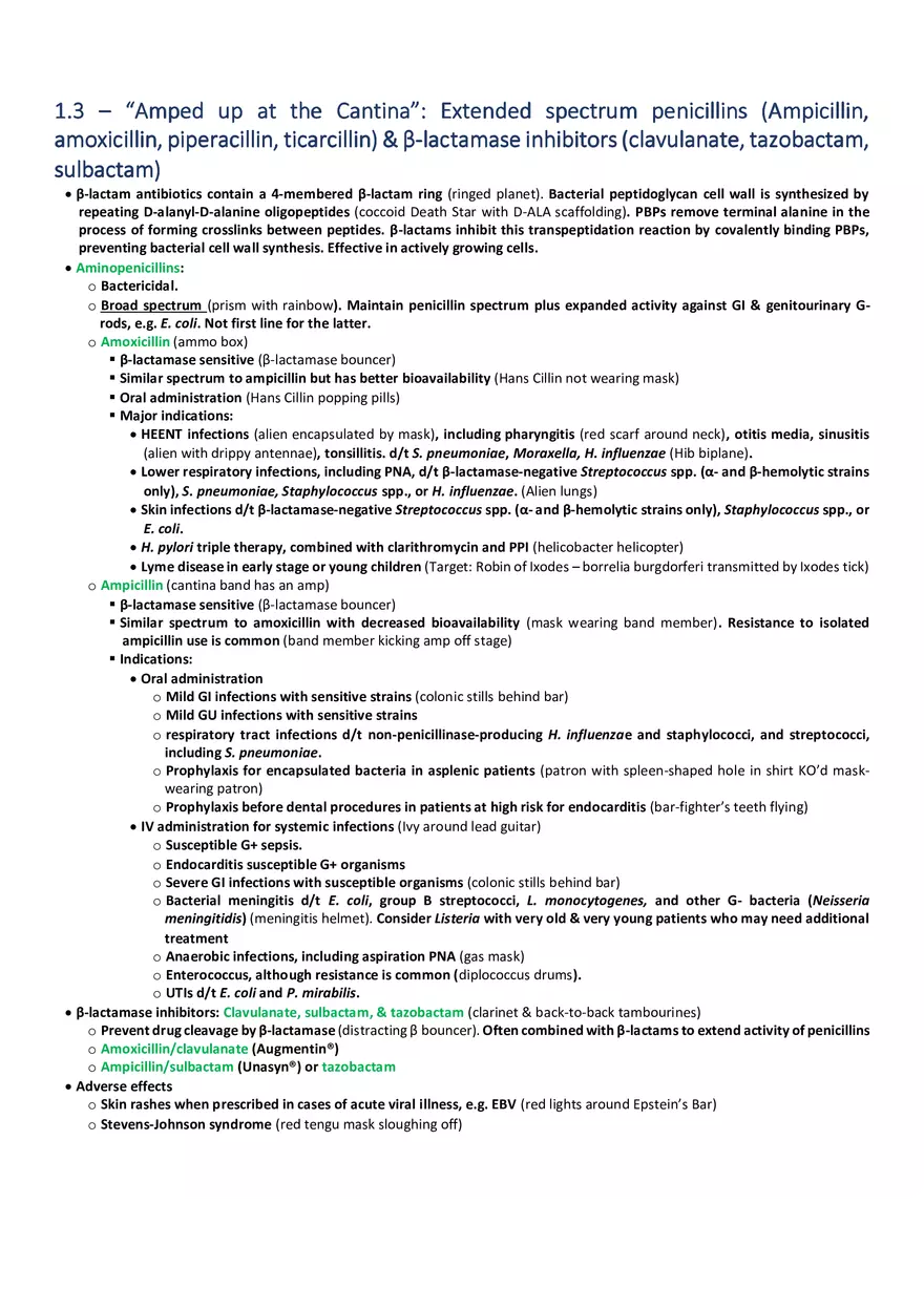 Amped up at the Cantina  Extended Spectrum Penicillins - Page 1