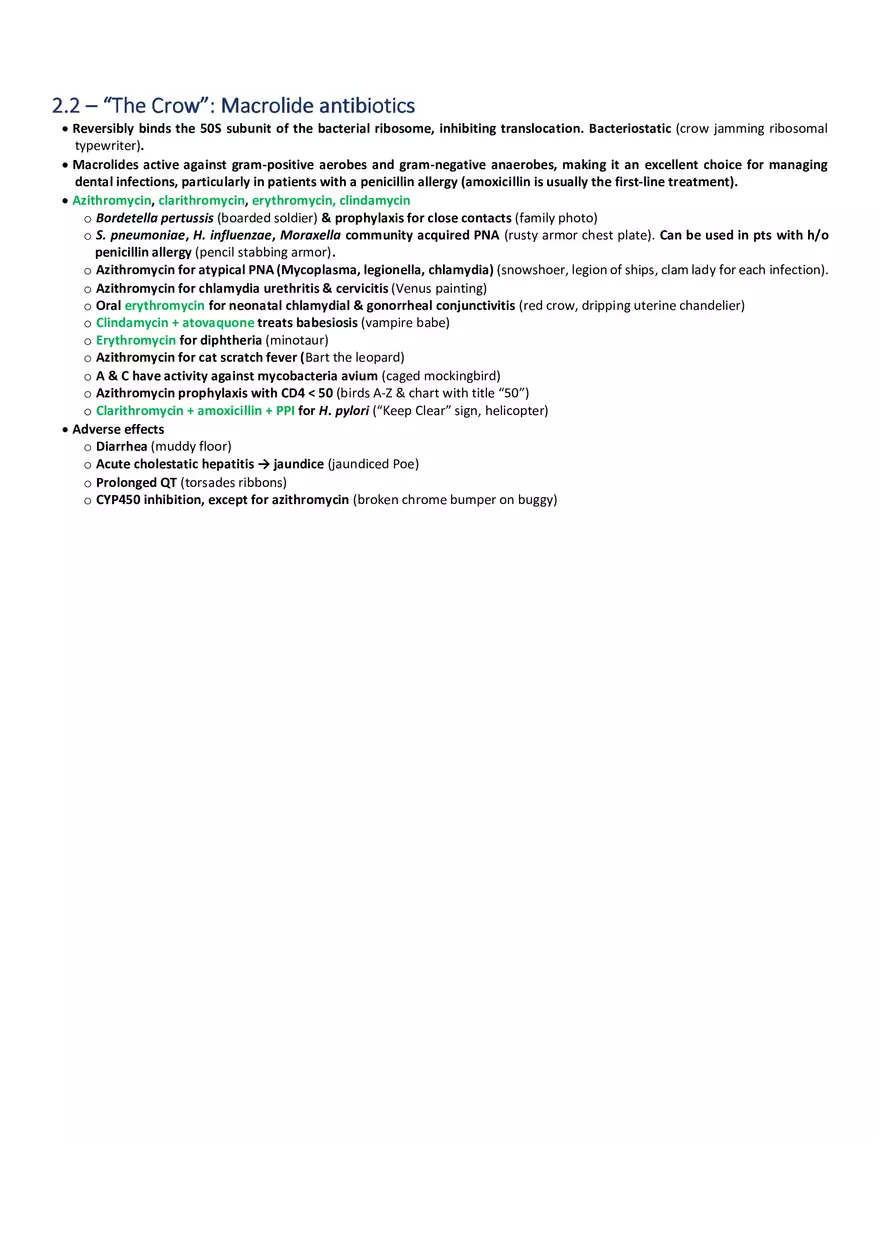 The Crow Macrolide Antibiotics - Page 1