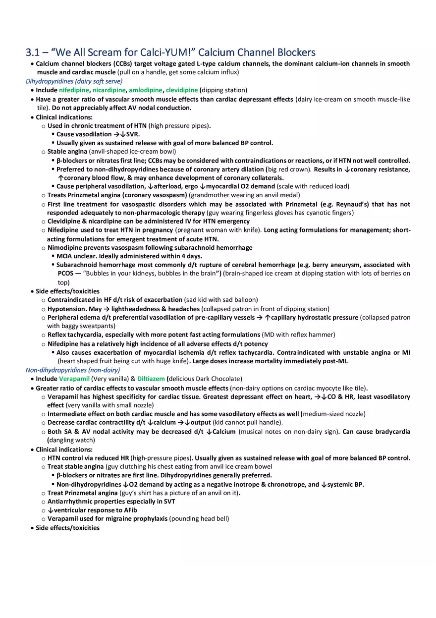 We All Scream for Calci-YUM!  Calcium Channel Blockers - Page 1