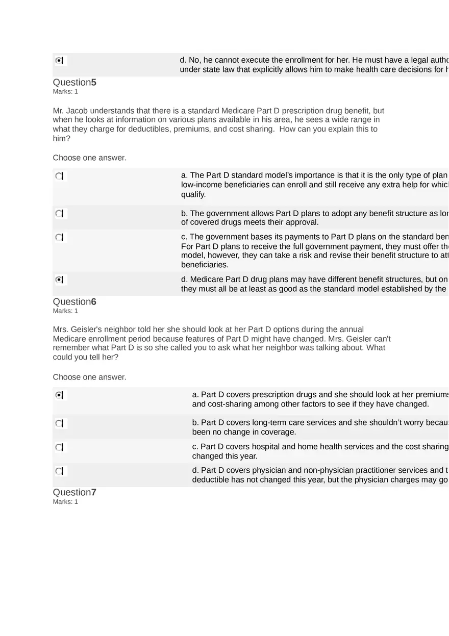 Medicare Course Answers - Page 13