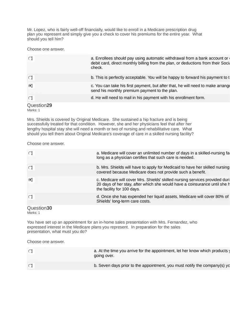Medicare Course Answers - Page 5