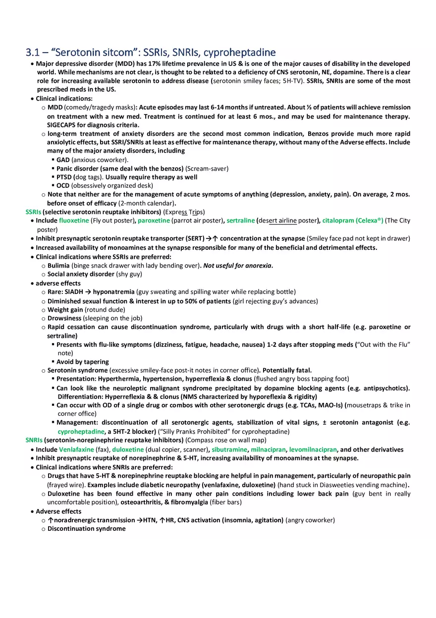 Serotonin Sitcom  SSRIs, SNRIs, Cyproheptadine - Page 1