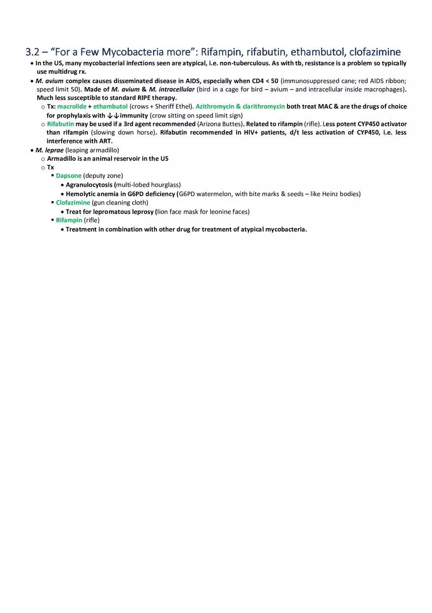 For a Few Mycobacteria More  Rifampin, Rifabutin, Ethambutol, Clofazimine - Page 1