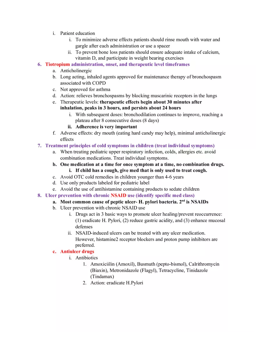 Pharmacology Test 2 - Page 19