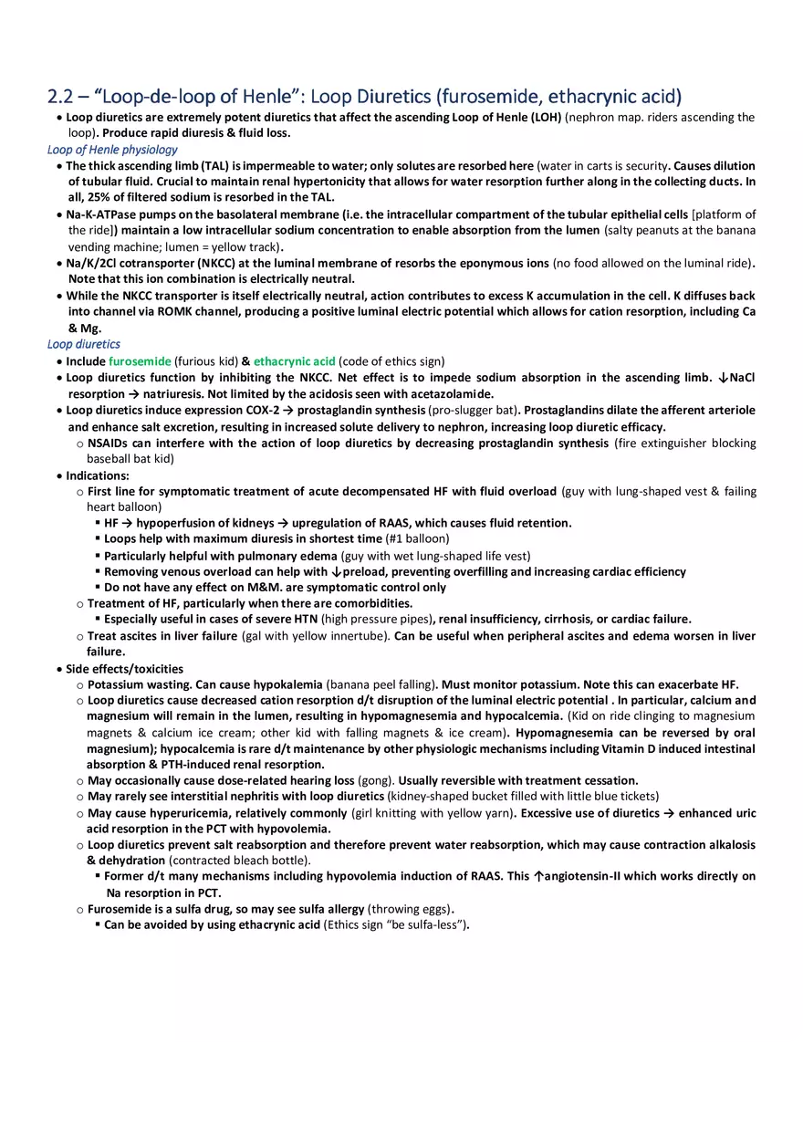 Loop-de-loop of Henle  Loop Diuretics - Page 1
