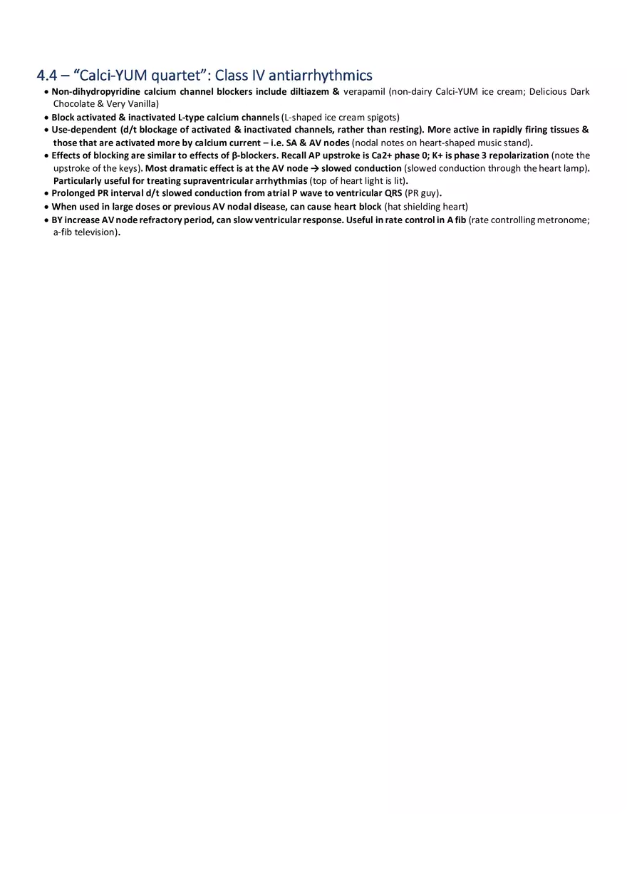 Calci-YUM Quartet  Class IV Antiarrhythmics - Page 1