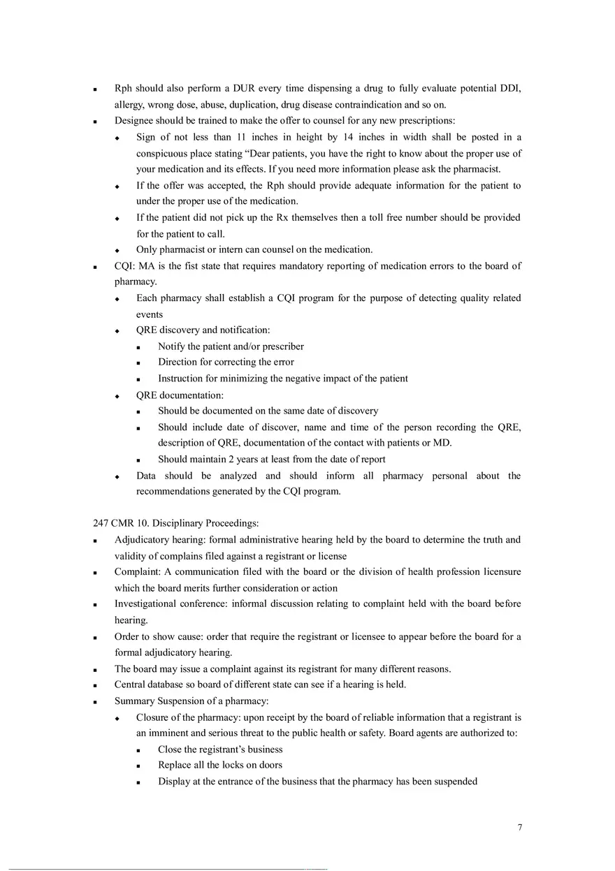 Massachusetts Pharmacy Laws - Page 7