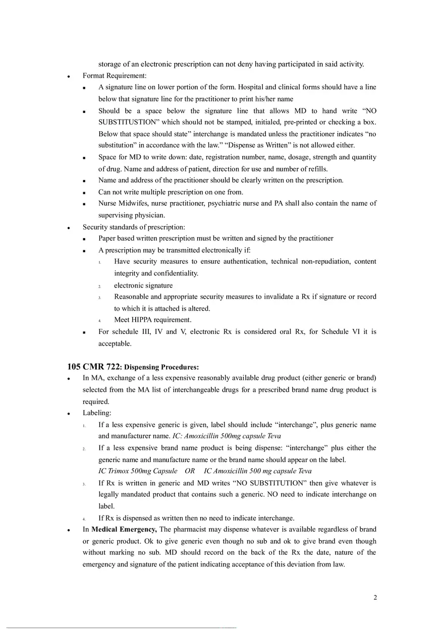 Massachusetts Pharmacy Laws - Page 2