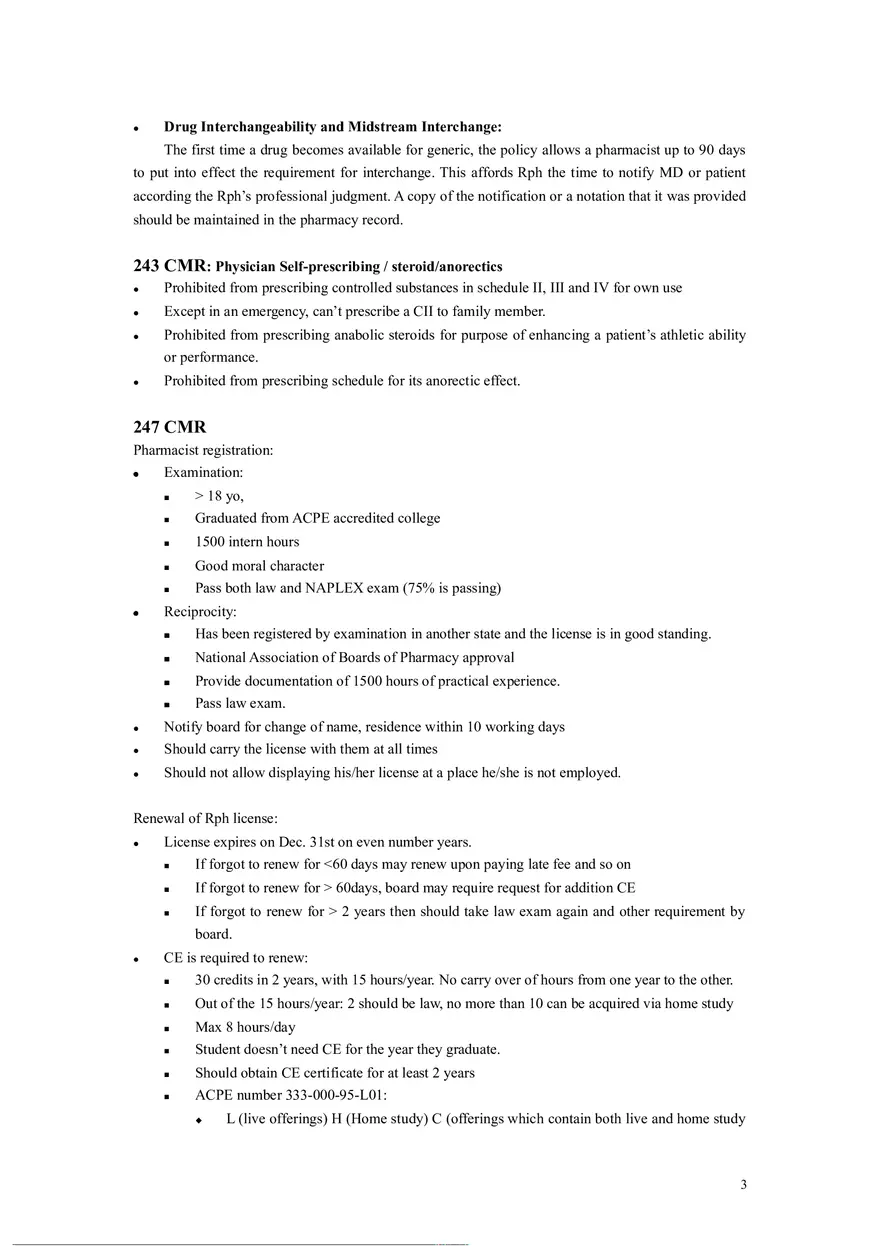 Massachusetts Pharmacy Laws - Page 3