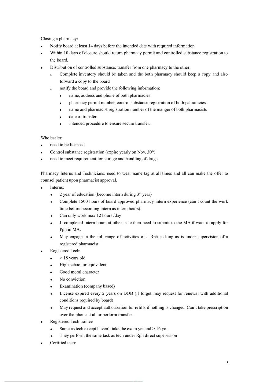 Massachusetts Pharmacy Laws - Page 5