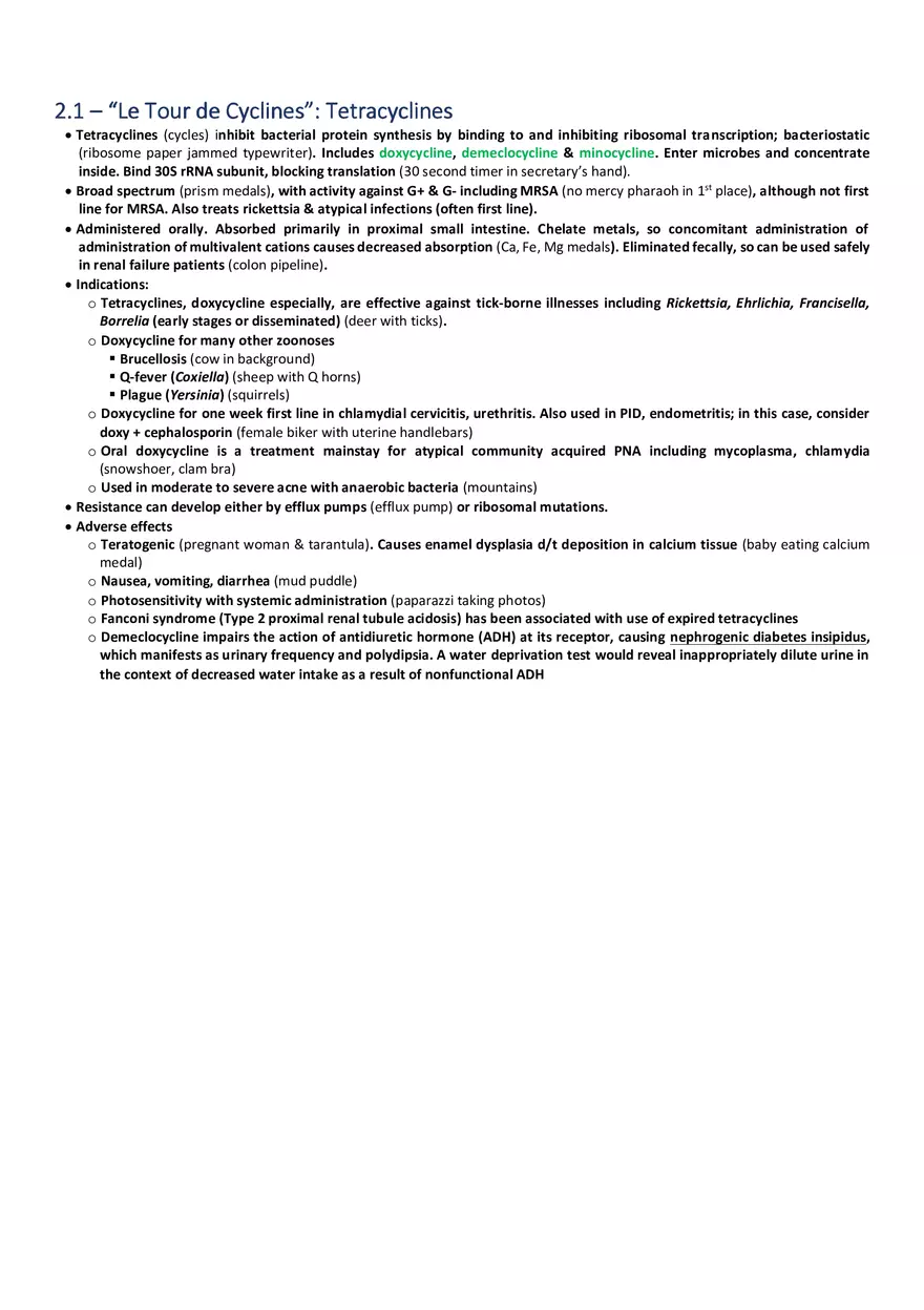 Le Tour de Cyclines  Tetracyclines - Page 1