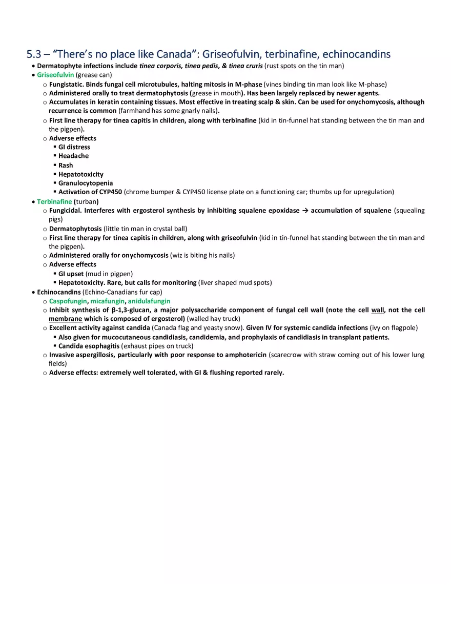 There’s no Place Like Canada  Griseofulvin, Terbinafine, Echinocandins - Page 1