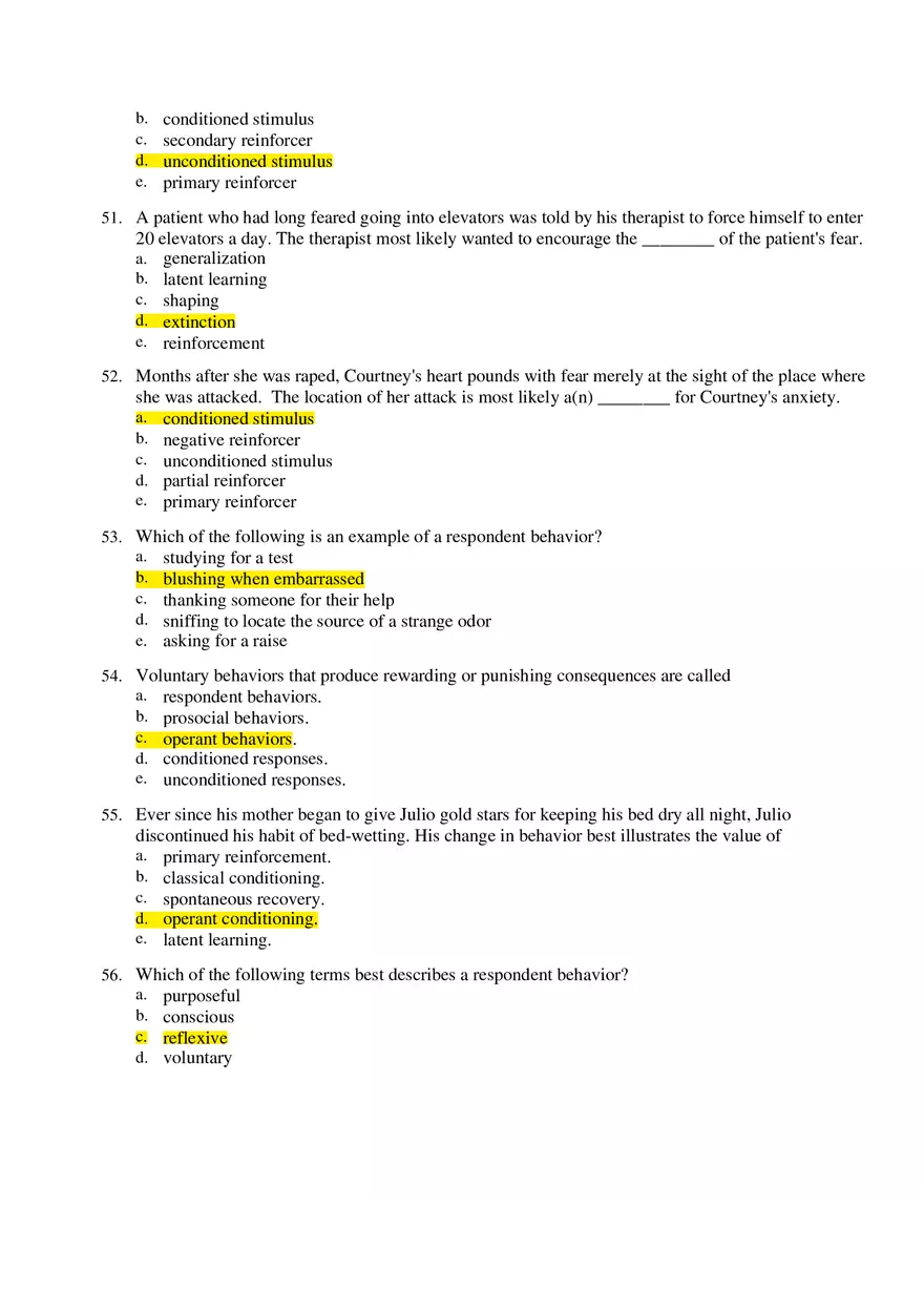 Psychology Unit 6 Answers - Page 12