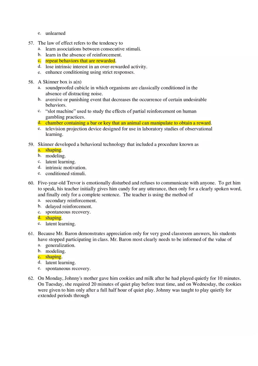 Psychology Unit 6 Answers - Page 13
