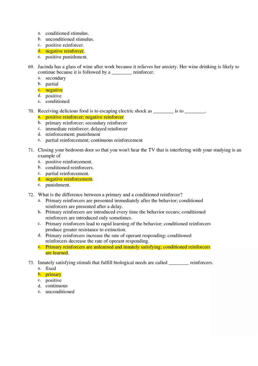 Psychology Unit 6 Answers - Page 4