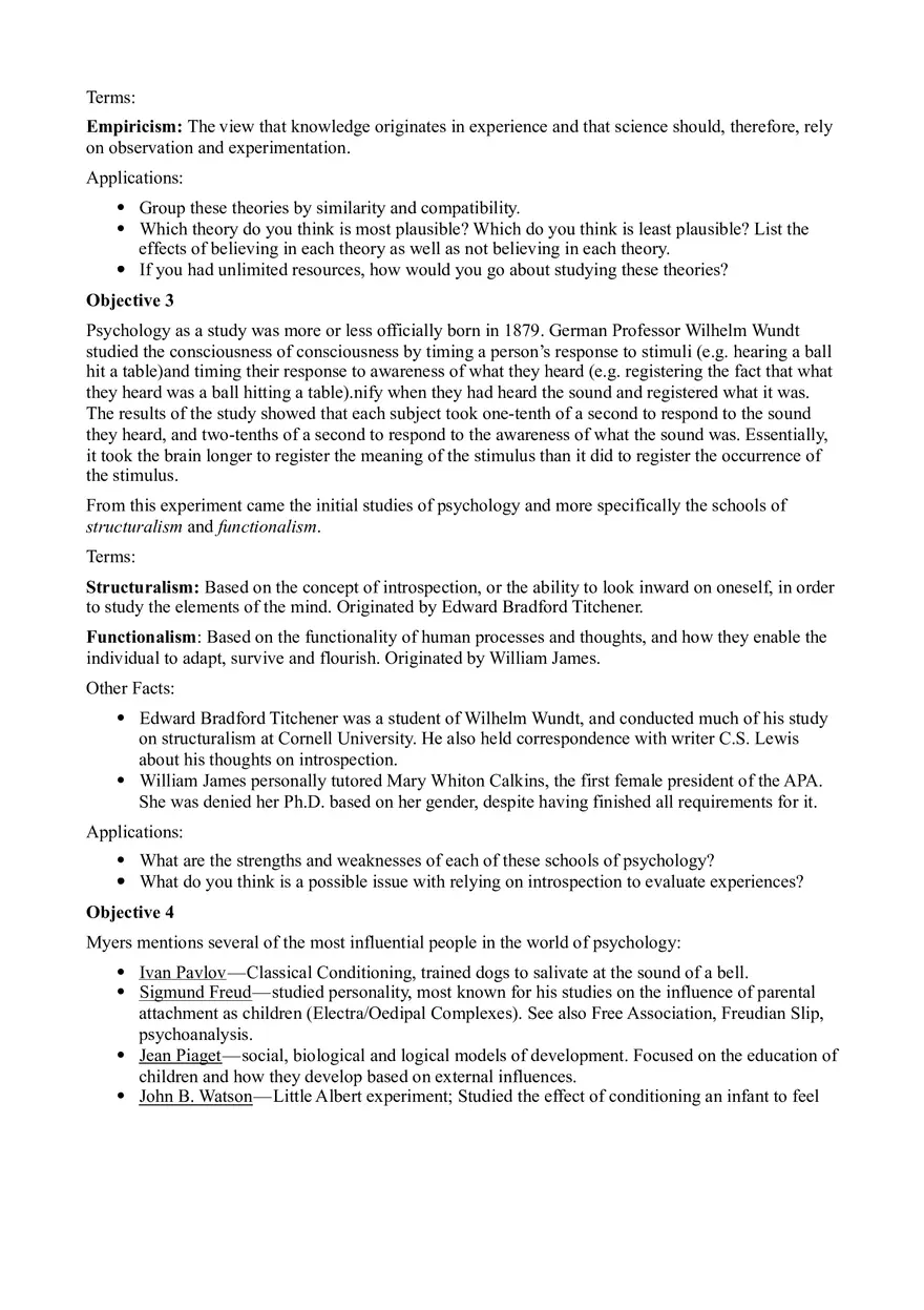 Study Guide for General Psychology Module 1 - Page 2