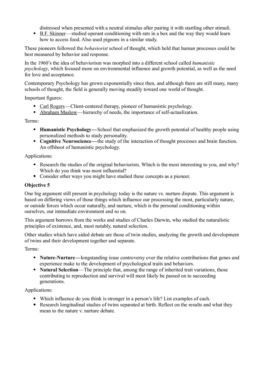Study Guide for General Psychology Module 1 - Page 3