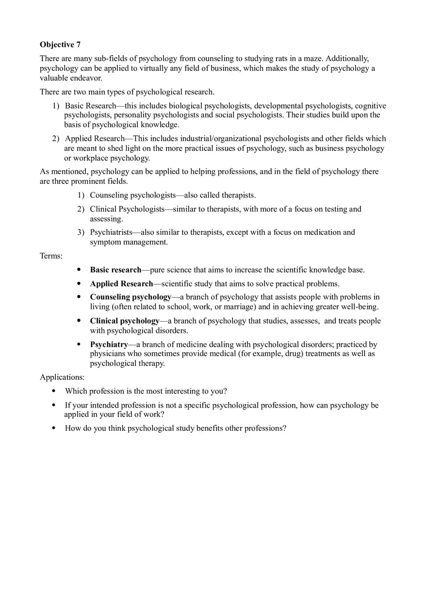 Study Guide for General Psychology Module 1 - Page 4