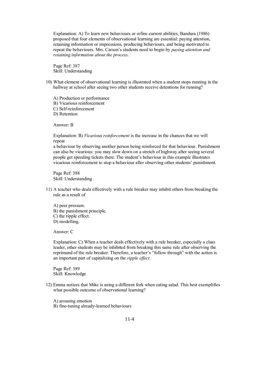 Chapter 11 Social Cognitive Views of Learning and Motivation Multiple Choice - Page 9