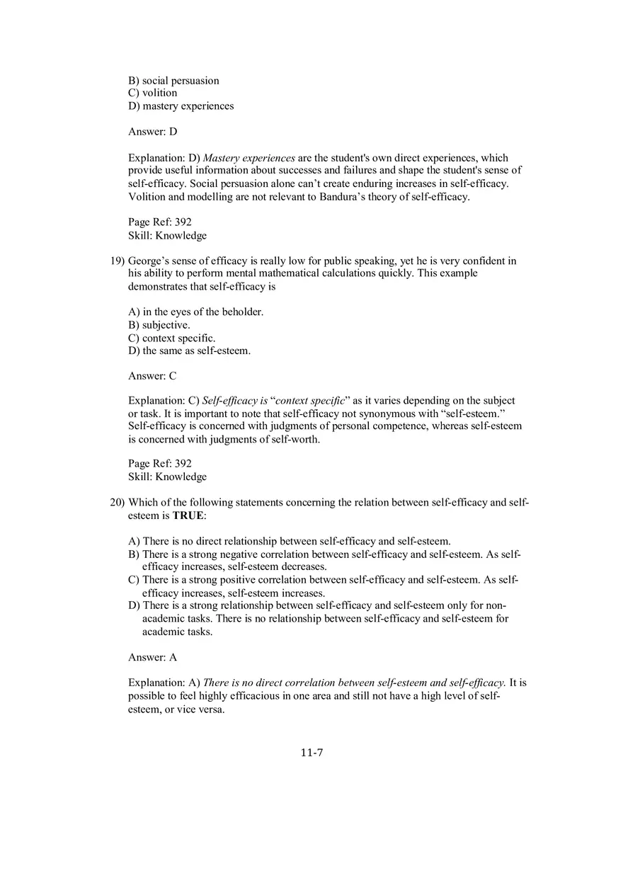 Chapter 11 Social Cognitive Views of Learning and Motivation Multiple Choice - Page 12