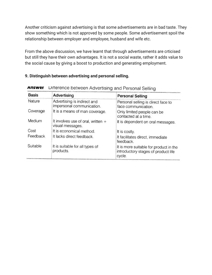 Marketing Long Answer Type Questions - Page 9