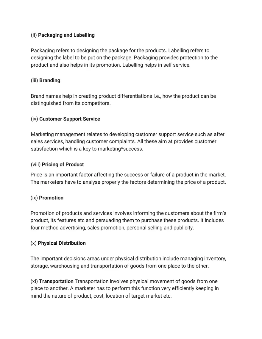 Marketing Short Answer Type Questions - Page 2